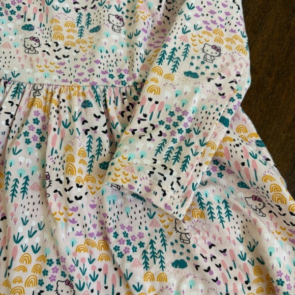 2022 Tea Collection x Hello Kitty & Friends Sanrio Yellow LS A Line Dress Size 3 - Picture 10 of 10